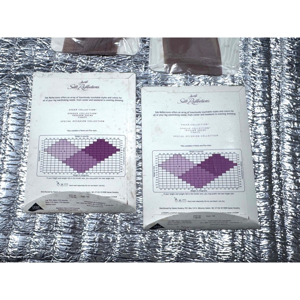2 Pack Hanes Silk Reflections Silky Sheer Thigh Highs EF Little Color 720 Lace